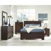 Oatfield Dark Cocoa 2-piece Panel Bedroom Set with Dresser