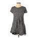 Silence and Noise Casual Dress - A-Line: Black Polka Dots Dresses - Women's Size Small