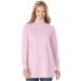 Plus Size Women's Perfect Long-Sleeve Turtleneck Tee by Woman Within in Pink (Size L) Shirt