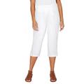 Plus Size Women's Everyday Capri with Sparkle Hem by Catherines in White (Size 2X)