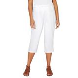 Plus Size Women's Everyday Capri with Sparkle Hem by Catherines in White (Size 3X)