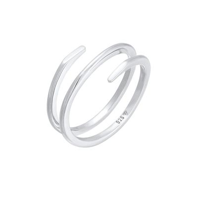 Elli - Wickelring Twist Fein 925 Silber Ringe 1 ct Damen