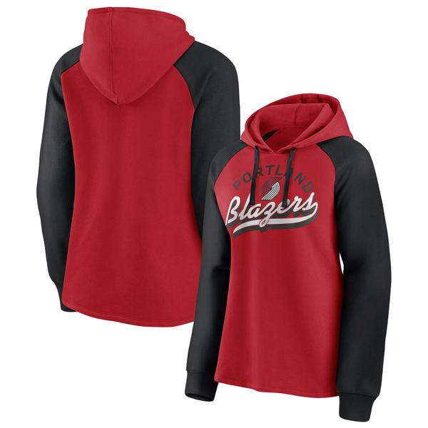 womens-fanatics-red-black-portland-trail-blazers-record-holder-raglan-pullover-hoodie/