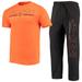 Men's Concepts Sport Black/Orange San Francisco Giants Meter T-Shirt and Pants Sleep Set