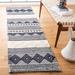 27 x 0.39 in Indoor Area Rug - Loon Peak® Iglesias Southwestern Handmade Flatweave Wool/Dark Navy/Ivory Area Rug /Wool | 27 W x 0.39 D in | Wayfair