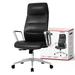 Nouhaus Inc Schedule Office Chair Aluminum in Black/Brown | 47.83 H x 23.23 W x 24.8 D in | Wayfair NHO-0006BL