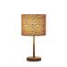 Everly Quinn Fabric Wrapped Table Lamp w/ Dotted Animal Print, Brown & Black Metal/Fabric in Black/Brown | 19.25 H x 10 W x 10 D in | Wayfair