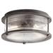 Loon Peak® West Elk 2-Light Outdoor Flush Mount w/ Motion Sensor Glass | 6 H x 12 W x 12 D in | Wayfair 6C367BDEBD7E46C78F634CD2149F01C5