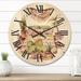 East Urban Home Indoor House Plants Urban Jungle IV Wood Wall Clock Solid Wood in Brown | 16 H x 16 W x 1 D in | Wayfair