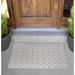 Arlmont & Co. Arav Square Peg Vanilla Custard Non-Slip Outdoor Door Mat Synthetics | Rectangle 1'6" x 2'6" | Wayfair