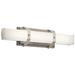 Williston Forge Marciano Linear 1-Light LED Bath Bar Glass, Metal in Gray/White | 6 H x 22 W x 3.25 D in | Wayfair B59B54521D0944DDA5B858A15D4C6A59