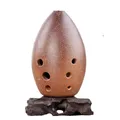 Xun – Instrument de musique en céramique poli à la main 8 trous Ocarina argile Antique Xun pour