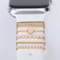 Bracelet en Silicone + décoration pour Apple watch 44mm 40mm 38mm 42mm bijoux en diamant