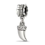 Lex & Lu Sterling Silver Reflections Tiger Claw Dangle Bead