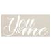 You & Me Stencil by StudioR12 Reusable Mylar Template Use to Paint Wood Signs - Pallets - Pillows - DIY Romantic Couples Decor - Select Size 28 x 13