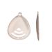 Drop Arched Teardrop With Diamond Textured 5 Loops Silver-Plated Brass 33x27mm Sold per pkg of 10