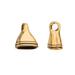 Cow Bell Shape Antique Gold-Finished Cord End 14x15mm 10pcs per pack (2-Pack Value Bundle) SAVE $1