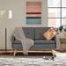 Sophia & William Grey Matte Upholstered Loveseat