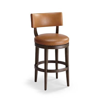 Camel Leather Mocha Barstool 30 Bar, Comfortable Counter Height Stools With Backs