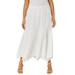 Plus Size Women's AnyWear Linen Flounce Skirt by Catherines in White (Size 2X)