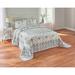 Margaret Embroidered Bedspread by BrylaneHome in Blue (Size QUEEN)