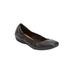 Wide Width Women's The Everleigh Flat by Comfortview in Black (Size 10 1/2 W)