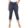 Plus Size Women's Shimmer Cuff Jean by Catherines in Manhattan Wash (Size 32 W)