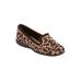 Extra Wide Width Women's The Madie Slip On Flat by Comfortview in Animal (Size 9 1/2 WW)