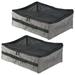 mDesign Fabric Travel Packing Luggage Storage Cube, 2 Pack - Gray/Black