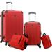 Travelers Club Chicago Plus 4 pc Expandable Rolling Value Set , Red
