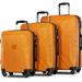 MEROTABLE 3 Piece Hardside Expanable Luggage Sets with Spinner Wheels & TSA Lock