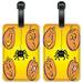 Halloween - Jack O Lantern - Luggage ID Tags / Suitcase Identification Cards - Set of 2