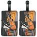 Gris: Violin - Luggage ID Tags / Suitcase Identification Cards - Set of 2