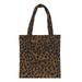 âœª Corduroy Shopping Bag Reusable Tote Handbag Leopard Pattern Shoulder Bags Shoppers
