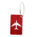 Chinatera Metal Luggage Tag Aluminum Alloy Air Plane Travel Suitcase Label(Red)