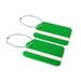 Travel Suitcase Luggage Aluminium Metal Name Address Telephone Message Label Tag Card Holder Green 2pcs