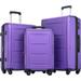 Expanable Spinner Wheel 3 Piece Luggage Set Abs Lightweight Suitcase With