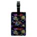 Planets Solar System Earth Saturn Jupiter Mars Pattern Rectangle Leather Luggage Card Suitcase Carry-On ID Tag