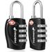 Fosmon 4 Digit TSA Approved Luggage locks for Suitcases & Baggage 1,2,3,4 Pack - Black