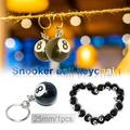 Lucky NO.8 Billiard Pool Keychain Snooker Table Ball Key Ring Gift