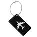 Chinatera Aluminum Alloy Luggage Tag Checked Boarding Card Airplane(Black)