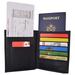 Leather USA Passport Holder Cover Case & Travel Wallet for Men & Women Boarding Pass Credit Card Holder Protection