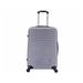 InUSA Royal Medium Plastic 4-Wheel Spinner Luggage, Silver (IUROY00M-SIL)