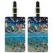 Ocean Shore Lighthouse Beach Slice of Life Luggage ID Tags Suitcase Carry-On Cards - Set of 2