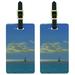 Sailboat Silhouette on the Ocean Sail Sailing Luggage Tags ID, Set of 2