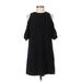 Trafaluc by Zara Casual Dress - Shift: Black Solid Dresses - Women's Size Small