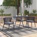 Wade Logan® Anna-Sophia 41" Width 3-Piece Aluminum Oval Dining Outdoor Table Set Metal in Gray | 41 W x 21.5 D in | Wayfair