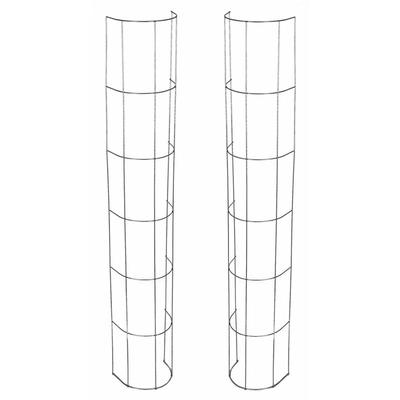 Rankgitter aus Metall für Fallrohre 120 cm - 2 Stück - halbrundes Gitter Pflanzengitter