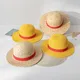 Chapeau de paille Luffy Anime pour hommes et femmes accessoires de cosplay périphériques chapeau