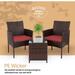 ixir Rattan 3-piece Patio Bistro Set with Cushions